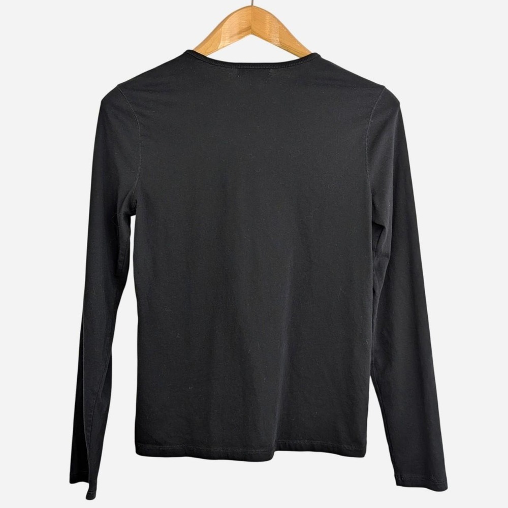LRL Lauren Jeans Co Ralph Lauren Black Crest Embroidered Long Sleeve Shirt Small - Picture 3 of 5